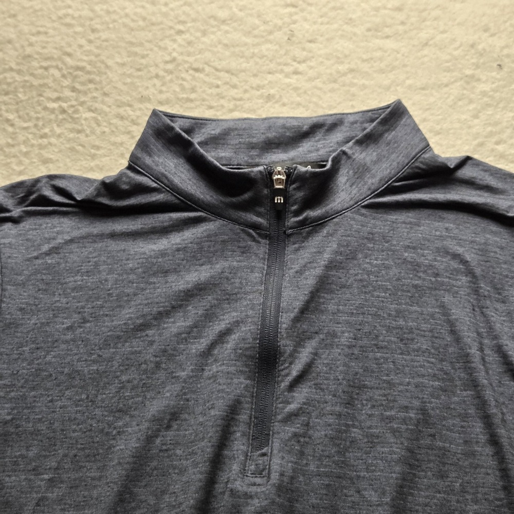 TravisMathew Pullover Mens Large Gray 1/4 Zip Golf Long Sleeve Shirt Baxter
